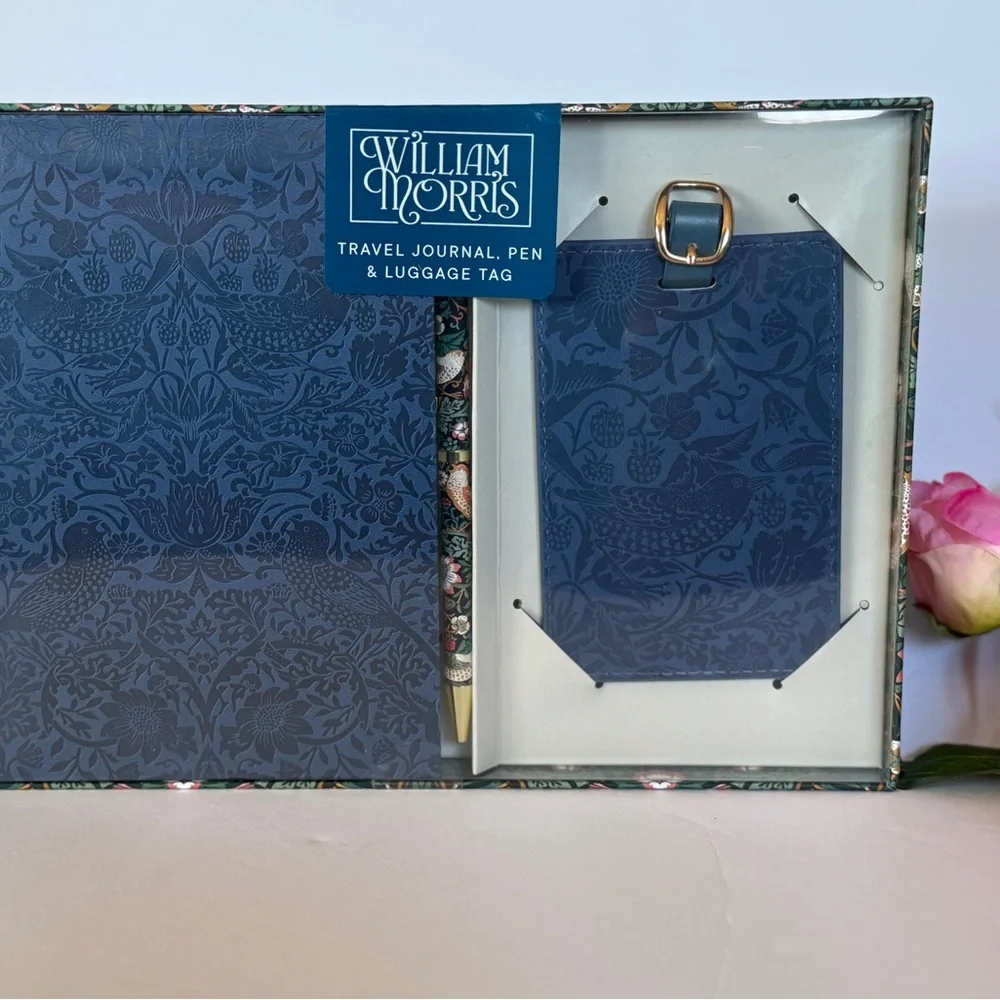 William Morris Blue Travel Journal Set